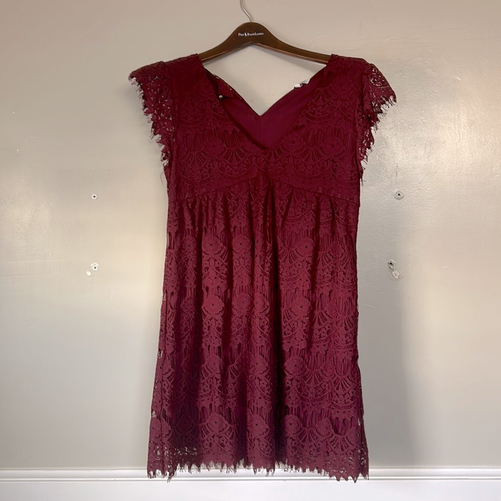 Maroon semi-formal dress